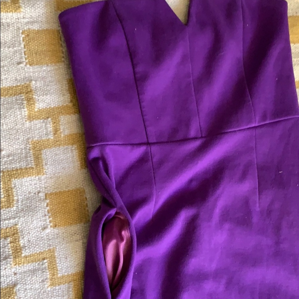 Glam Purple Fitted Dress-Pockets